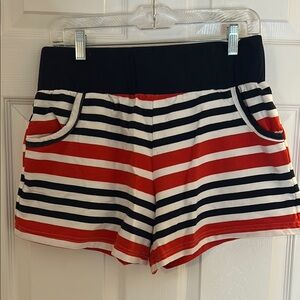 Addison Bay Striped Red and Black Shorts